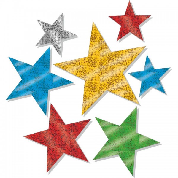 Adesivi Stelline Multicolore brillanti - 15 stelle
