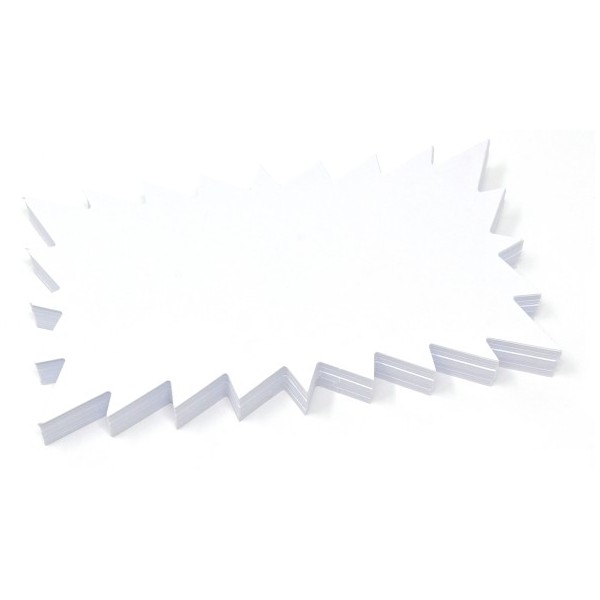 Flash - 50 segnaprezzi in cartoncino bianco