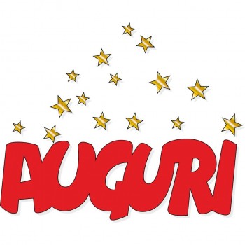 Scritta natale auguri con stelle