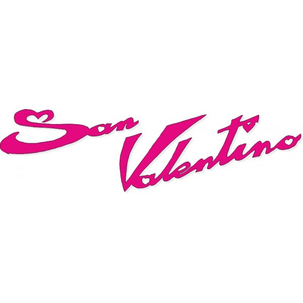 Scritta stagionale vetrofanie san valentino fucsia